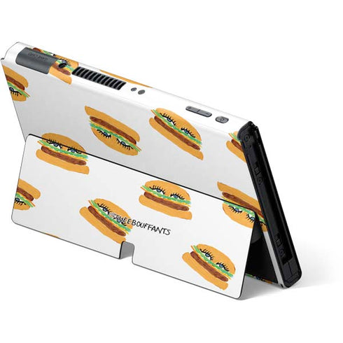 Bouffants and Broken Hearts Cute Burgers Nintendo Switch OLED (2021) Skin